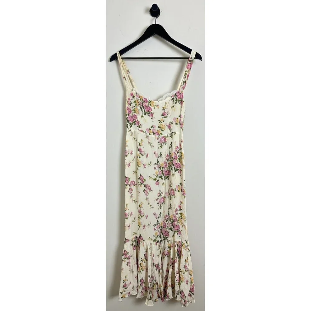 REFORMATION Irisa Floral Trumpet Dress in Posy Size US 6 - Picture 3 of 11